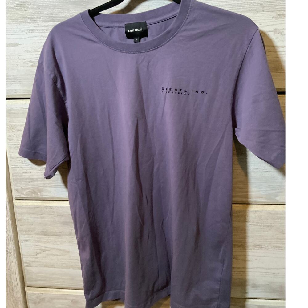 Diesel Purple 'Only the Brave' Purple Y2K Graphic T-Shirt - Medium